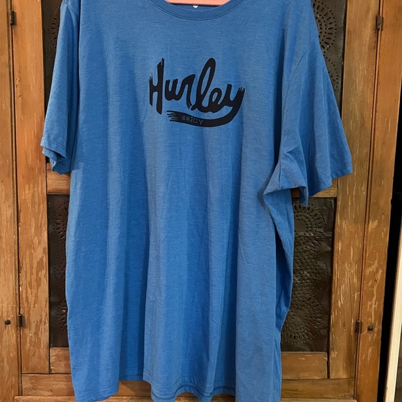🍄 Hurley Classic Blue Tee with Logo - Picture 1 of 2